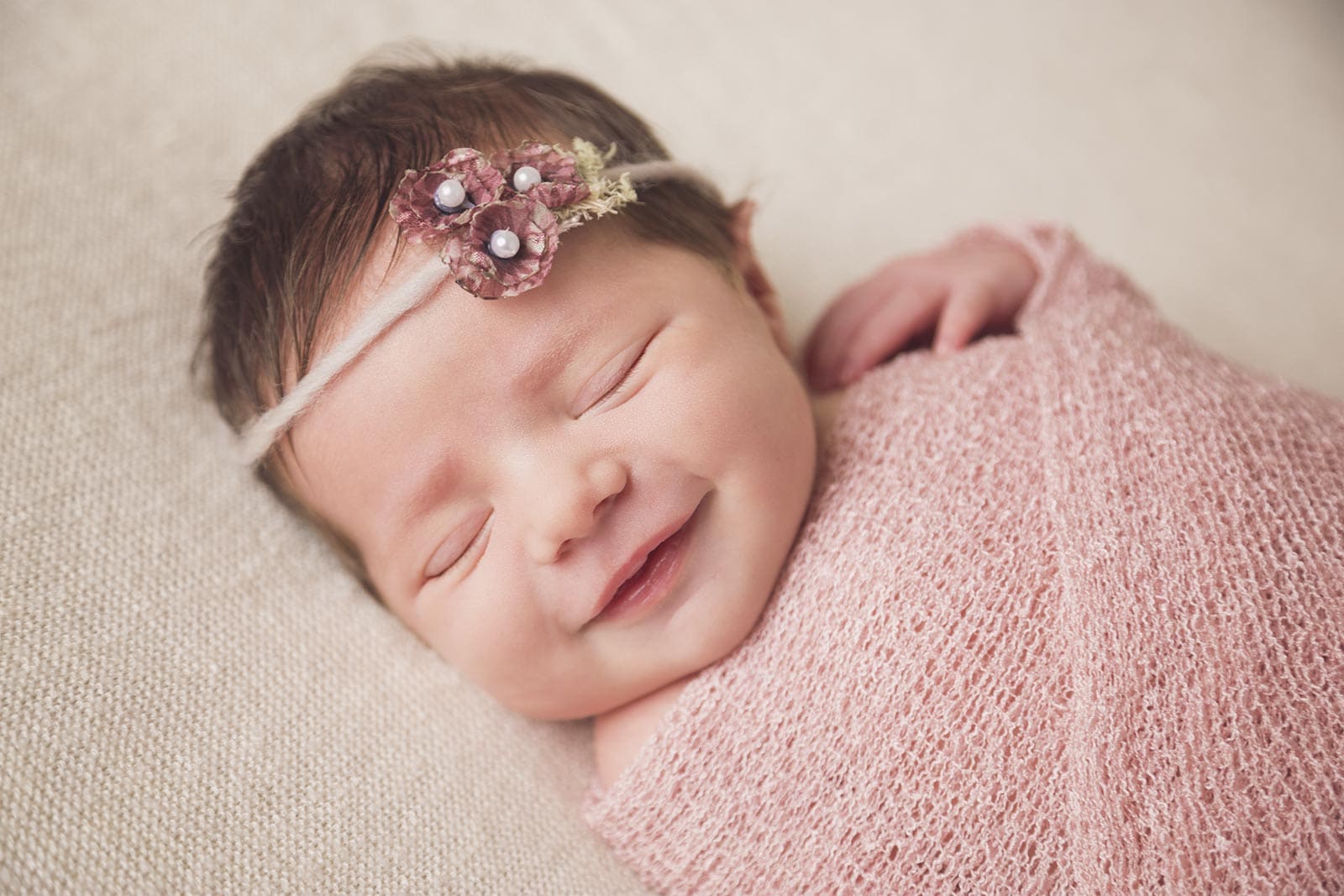 Newborn baby smiles Newborn Photography Falkirk